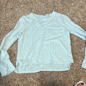 All in Motion Green Relaxed Asymmetrical Long Sleeve Tee